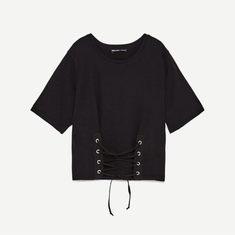 Zara - T-Shirt w/ Front Corset